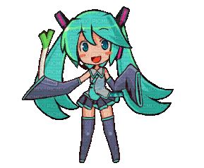 hatsune miku dance, miku , hatsunemiku , leek , dance - Free animated ...