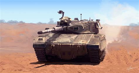 Download Desert Tank Military Merkava Wallpaper by Sebastien Hue