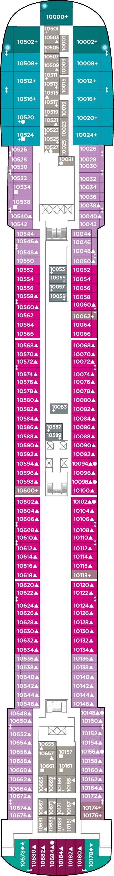 the layout of an airliner's cabin, with several sections labeled in ...