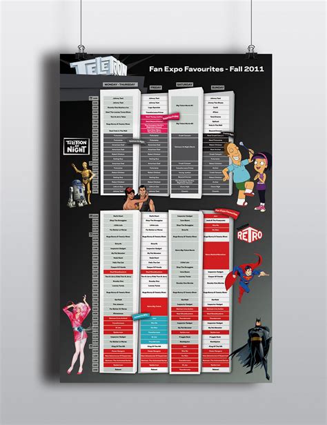 Teletoon Fan Expo Schedule Posters on Behance