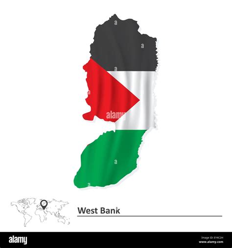 Map of West Bank with flag - vector illustration Stock Vector Image & Art - Alamy