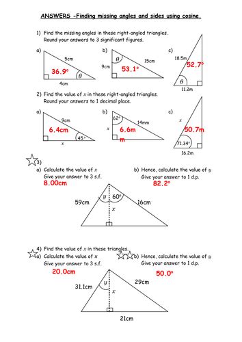 Sin Cos Tan Worksheet With Answers