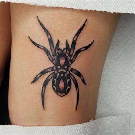 Little traditional spider tattoo I got recently! Done by Taylor Morris at Grand Union Tattoo in ...