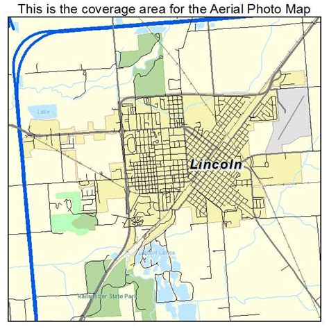 Aerial Photography Map of Lincoln, IL Illinois