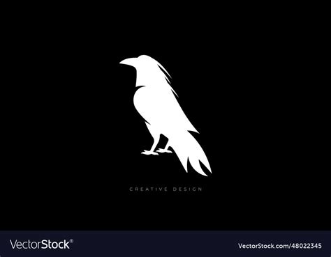 Crow branding logo design Royalty Free Vector Image