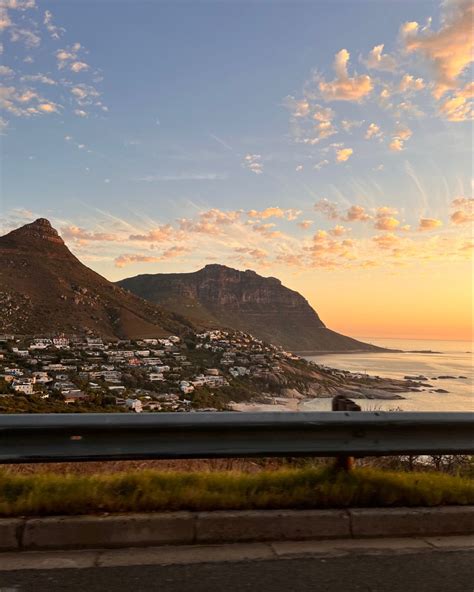 Llandudno beach mountain sunset city summer south africa driving road ...