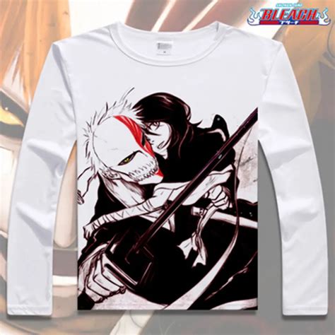 Fashion Anime BLEACH T shirt Cosplay Cartoon Ishida Uryuu Long Sleeve T ...