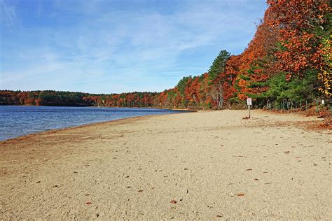 Autumn on Walden Pond Concord MA Photograph by Toby McGuire - Fine Art ...