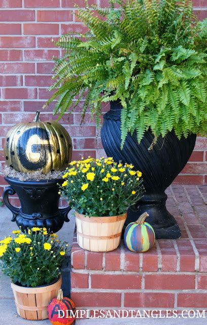 OUR FALL PORCH {2012} & PAINTED PUMPKINS | Dimples and Tangles