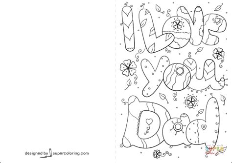 I Love You Dad Card coloring page | Free Printable Coloring Pages