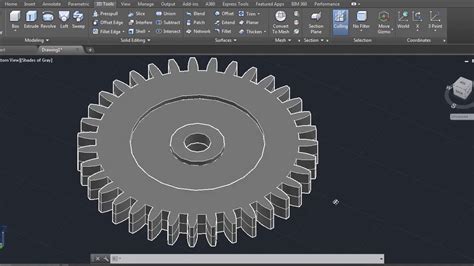 Auto CAD training 3D gear - YouTube