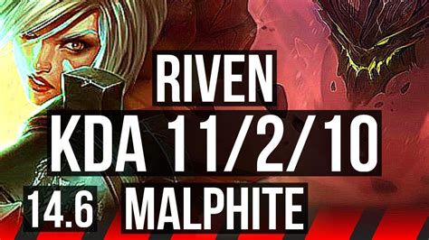 RIVEN vs MALPHITE (TOP) | 11/2/10, 400+ games, Dominating | BR ...