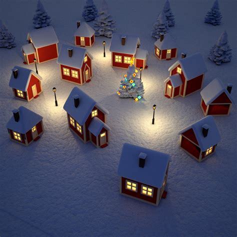 3d max christmas village