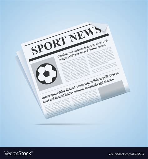 Sport news newspaper Royalty Free Vector Image