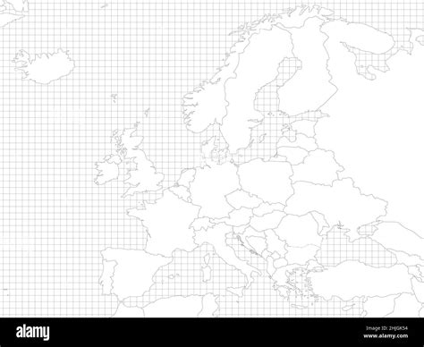 Europe simple outline blank map Stock Vector Image & Art - Alamy