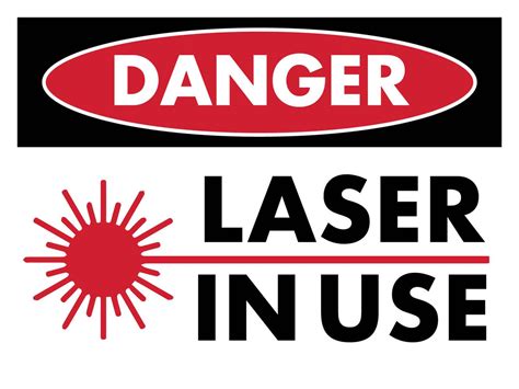 Danger Laser In Use Sign