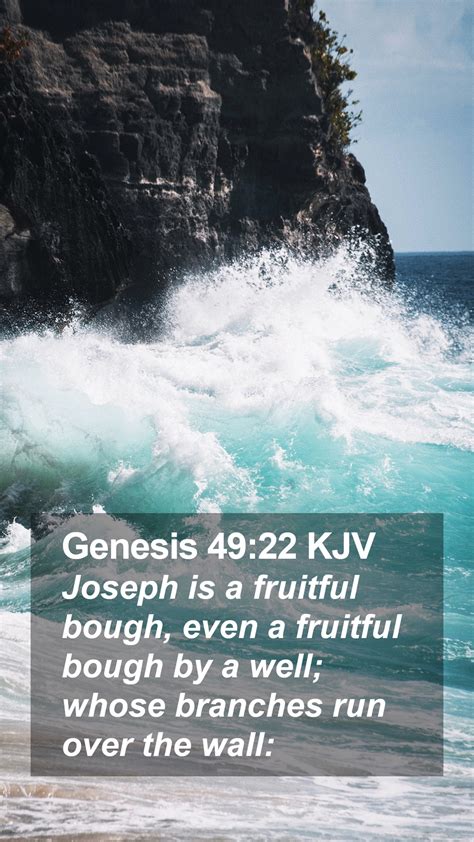 Genesis 49:22 KJV Mobile Phone Wallpaper - Joseph is a fruitful bough ...