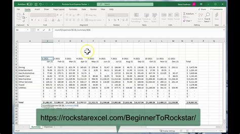 Create an Expense Tracker in Excel in 14 Minutes - YouTube