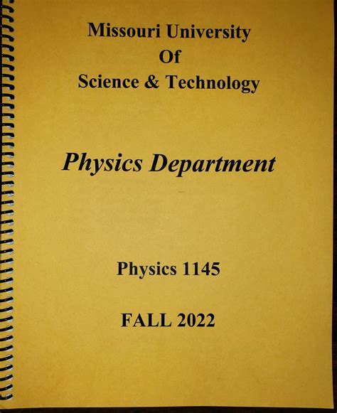 Physics 1145 Lab Manual - 2022 Fall