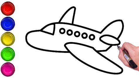 HOW TO DRAW AEROPLANE EASY FOR KIDS | DRAWING OF AEROPLANE STEP BY STEP ...