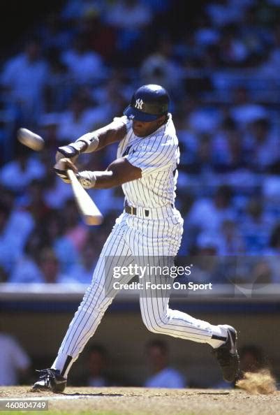 Deion Sanders of the New York Yankees bats during an Major League ...