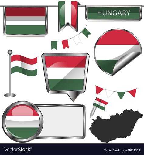 Flag hungary Royalty Free Vector Image - VectorStock