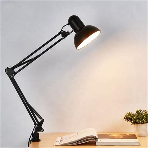 Large Adjustable Swing Arm Drafting Office Studio Clamp Table Lamp Desk ...