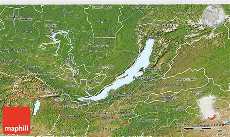 Satellite 3D Map of Buryatia