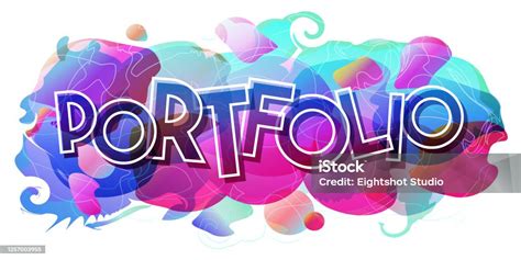 Creative Illustration Of Portfolio Word Stock Illustration - Download ...