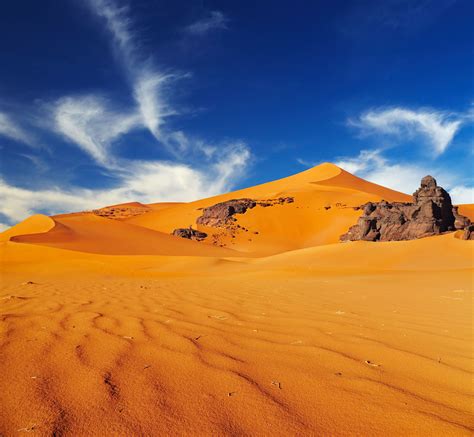 Sahara Desert, Algeria - Sand dunes and rocks, Sahara Desert, Algeria | Sahara desert, Sahara ...