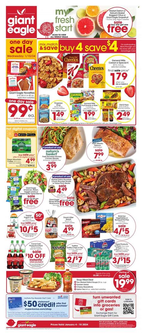 Giant Eagle (PA) Weekly Ad Flyer Specials January 4 to January 10, 2024