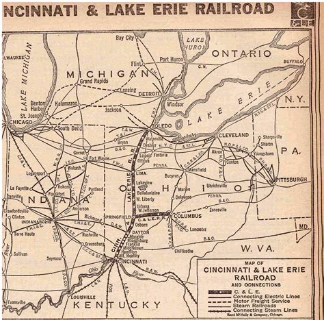 Erie Railroad System Map