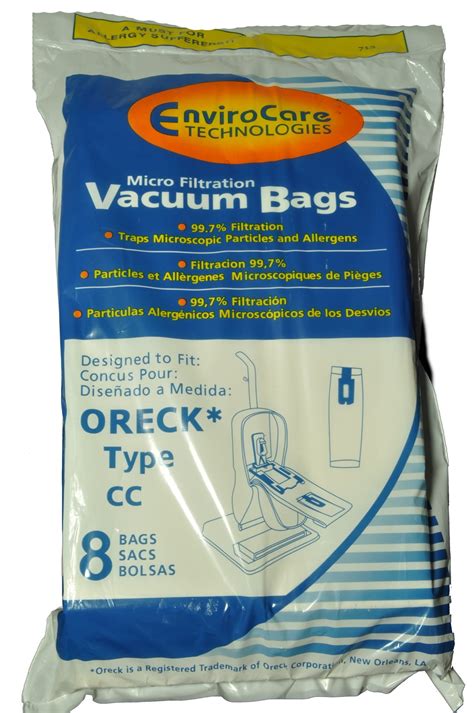 Oreck Type CC Upright Vacuum Cleaner Bags, designed to fit Oreck XL Vacuums, 8 pack - Walmart.com