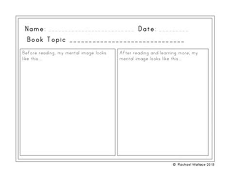 Visualization Worksheets Freebie by Rae Wallace | TpT