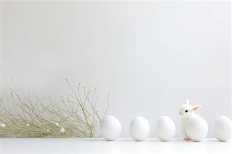 Premium Photo | Easter minimalist backgrounds white background