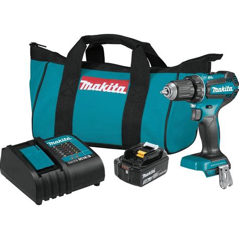 Makita 18-Volt LXT Lithium-Ion Brushless Cordless 1/2 in. Driver-Drill Kit, 3.0A - Combination Sets