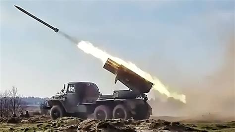 Ukrainian BM-21 Grad Multiple Rocket Launcher - YouTube