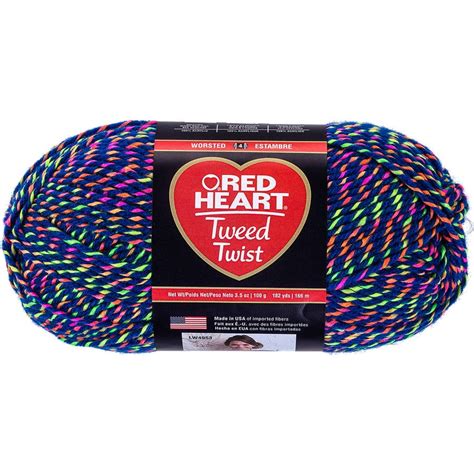 Red Heart Tweed Twist Neon Yarn, Royal - Walmart.com