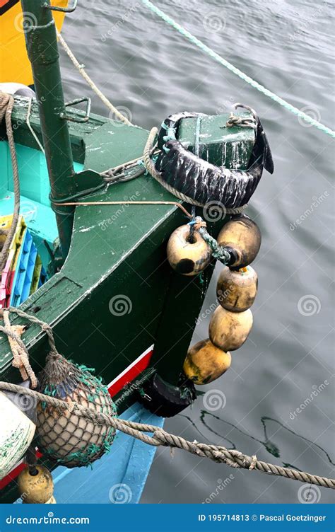 Fishing Vessel, Trawler in a Fishing Harbour Stock Image - Image of bretagne, fisherman: 195714813