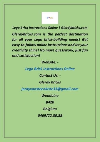 Lego Brick Instructions Online | Glerdybricks.com by glerdybricks - Issuu