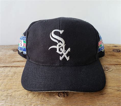 Vintage 90s Chicago White Sox Snapback Hat 1906 1917 WORLD SERIES ...