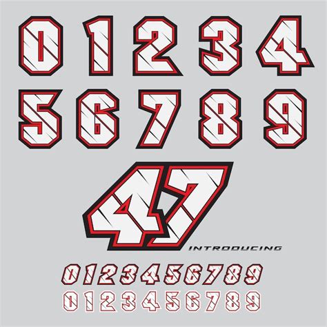 Premium Vector | Number font template From Zero to Nine Vector ...