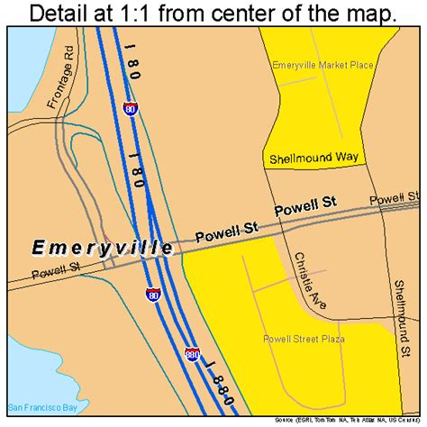 Emeryville California Street Map 0622594