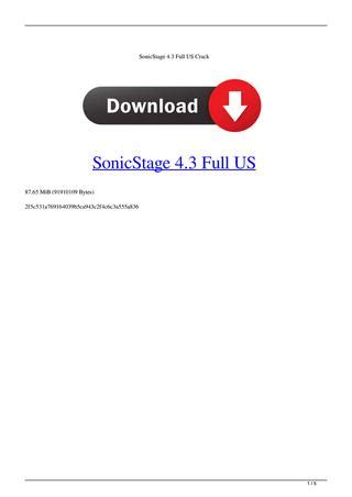 Download Sonicstage 4.3 Full - lasopalotto