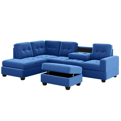 Clearance! Orisfur. Modern Sectional Sofa with Reversible Chaise, L Shaped Couch Set with ...