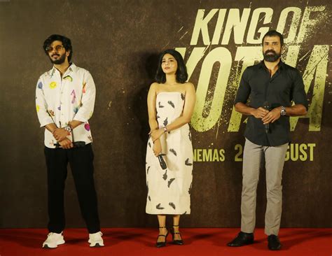 Aishwarya Lekshmi, Dulquer Salmaan, Shabeer Kallarakkal at the trailer and song launch of King ...