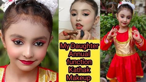 My Daughter Kathak Makeup look for Annual Function|| Long lasting ...