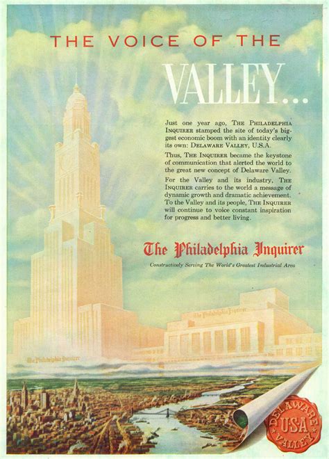 “The voice of the Valley.” From a 1953 advertisement about Delaware ...