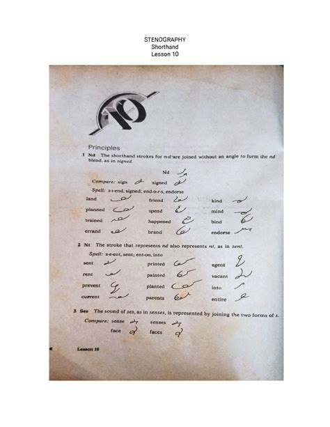 SOLUTION: STENOGRAPHY Gregg Shorthand Lesson 10 - Studypool