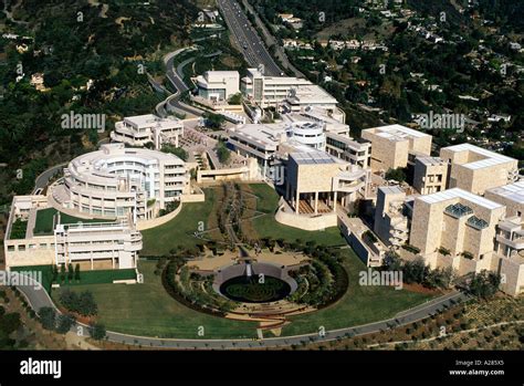 An aerial view of the Getty Center in Los Angeles, California Stock ...